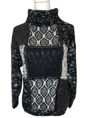 Maurada Women Knit Turtleneck Sweater Long Sleeve Size Small